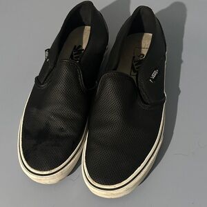 Vans Men's Black Perforated Slip-On Sneakers